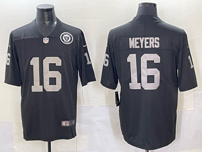 Men Oakland Raiders 16 Meyers Black Nike 2025 Limited NFL Jersey 004